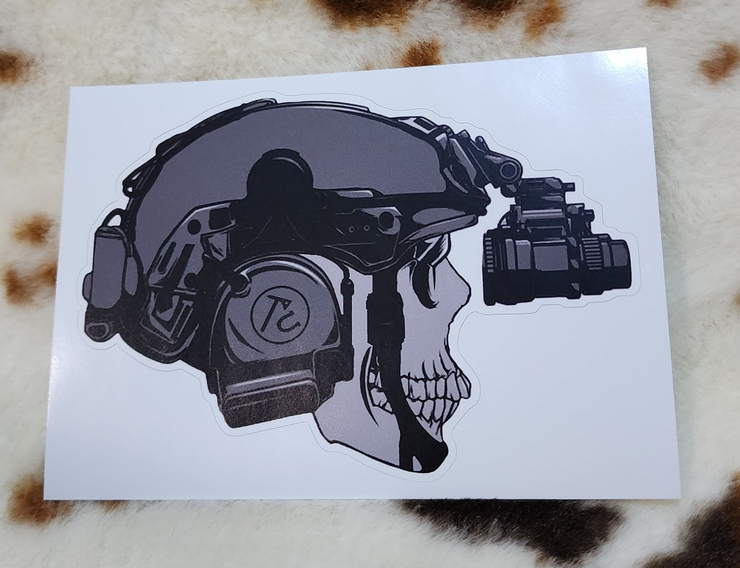 Tac Skull Sticker 130mm x 90mm