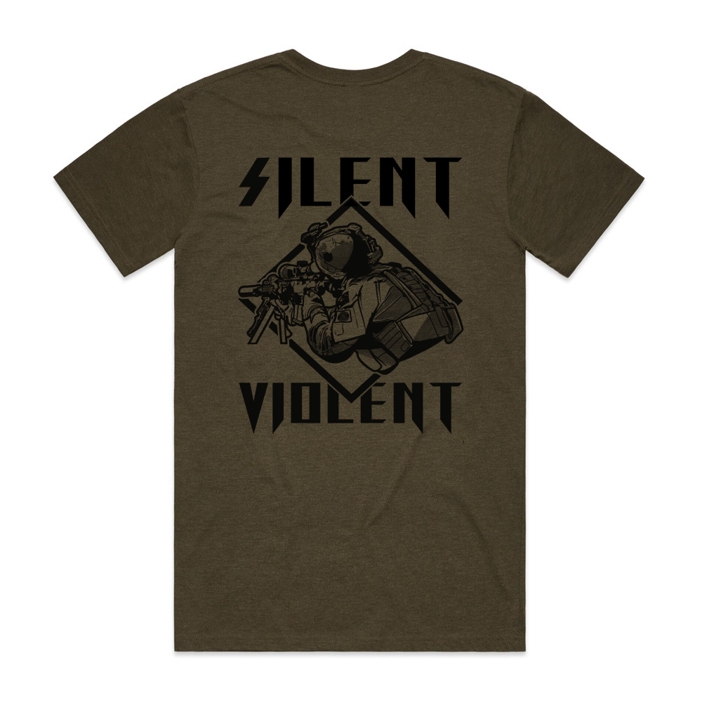 RSS Silent/Violent T-Shirt Unisex (Army Green)